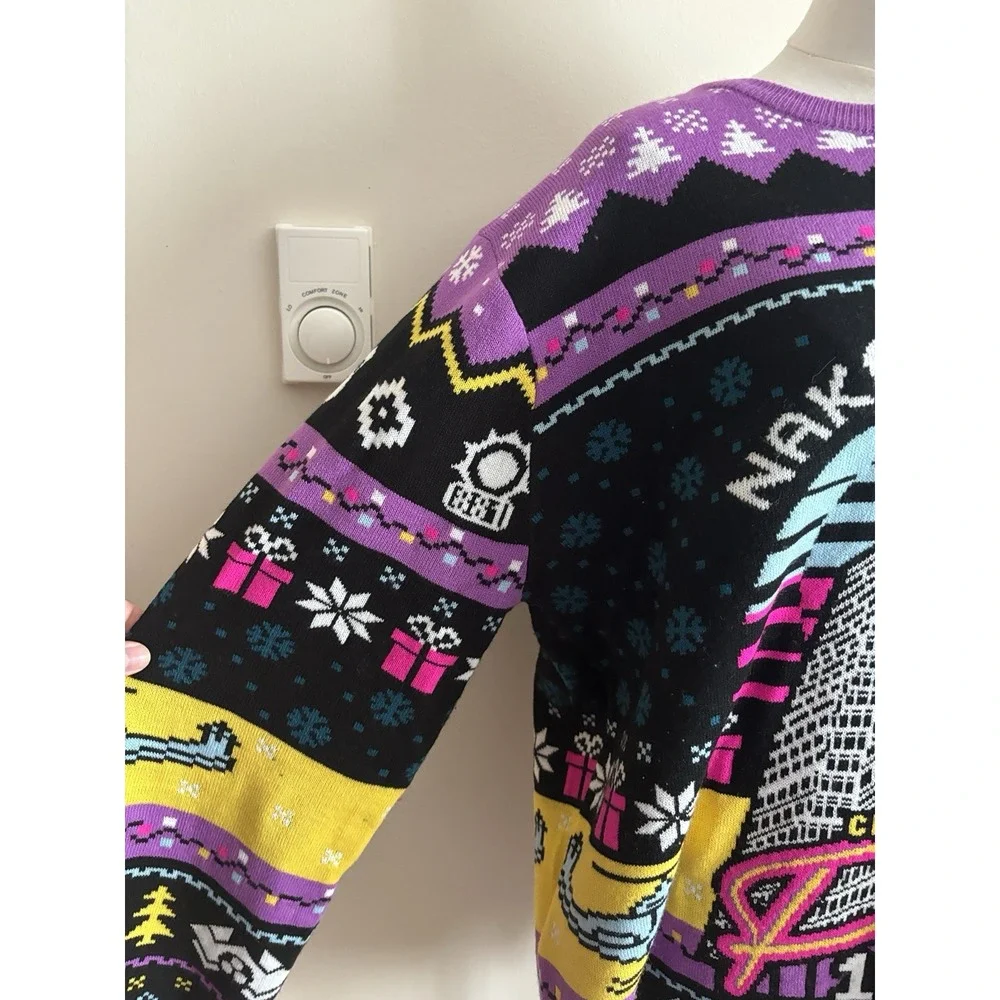 Die Hard Christmas Sweater Mens XL Colorful Bright Holiday Ugly Nakatomi Plaza